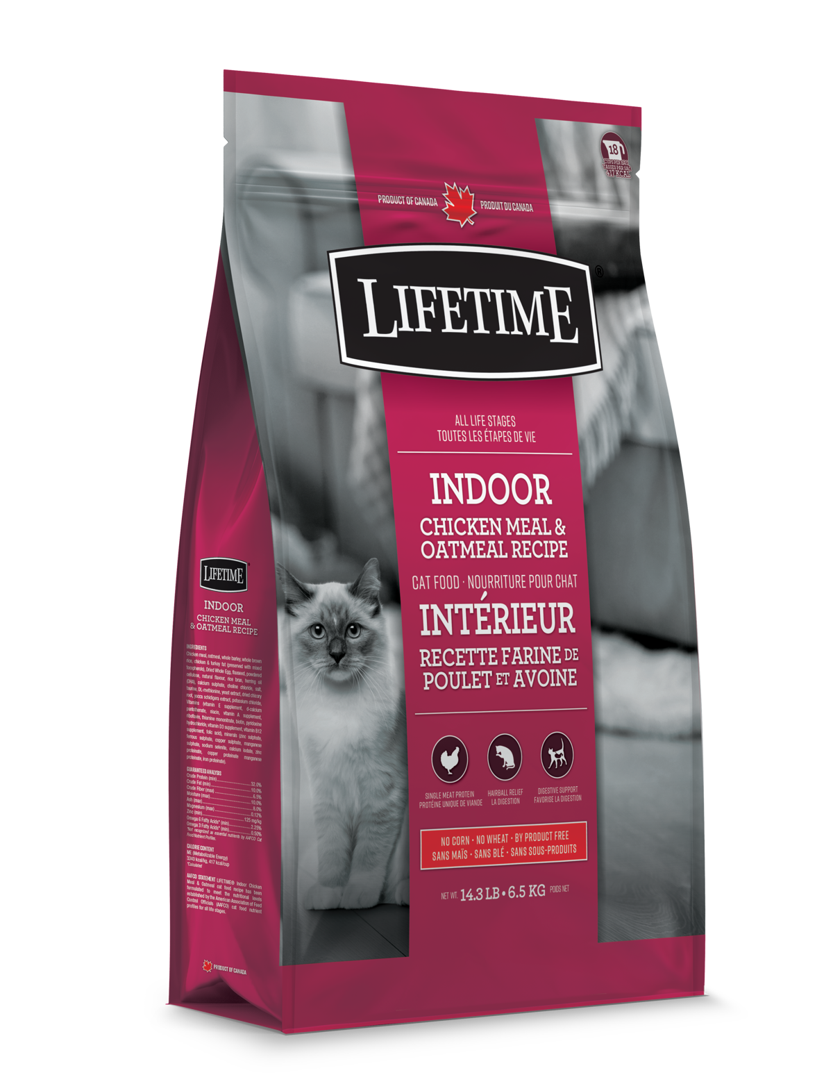 Lifetime Indoor Cat Chicken Oatmeal Lifetime Pet